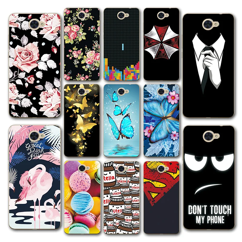 

12 Styles New Arrival Various Case For Huawei Y7 Y 7 5.5" Phone Case, Soft Silicone Case Cover For Huawei Y7 Free Gift