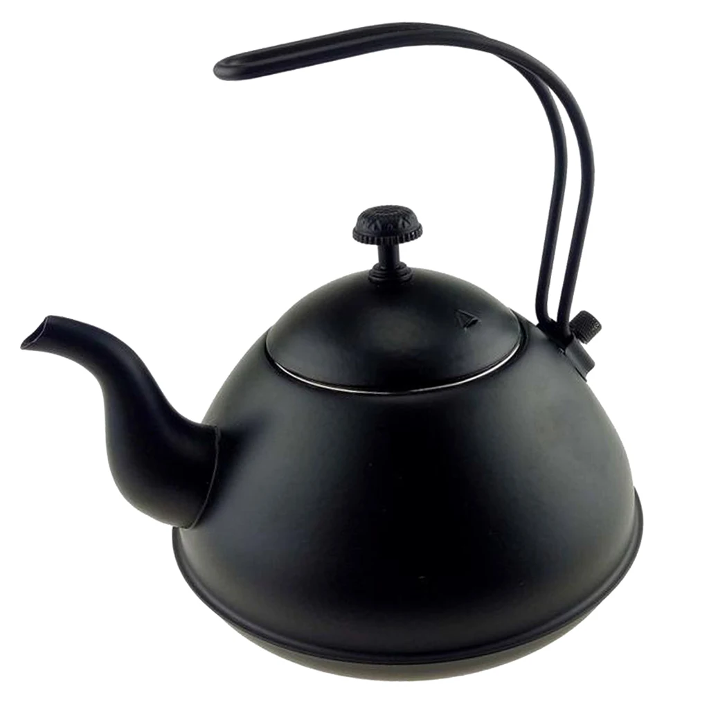 MagiDeal 2L Teakettle with Handle Stainless Steel Kettle Induction Fast Boiling Coffee Tea Pot Black