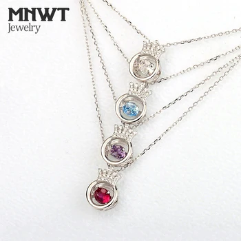 

MNWT Women Fashion Elegant Princess Crown Pendant Necklaces Turned Crown Dancing Heart Inlaid Zircon Necklace