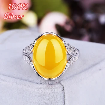 

Sterling Silver Color 925 White Gold 12*16mm 11x15mm Cabochon Rings for Amber Opal Agate Turquoise Fine Jewelry Wholesale