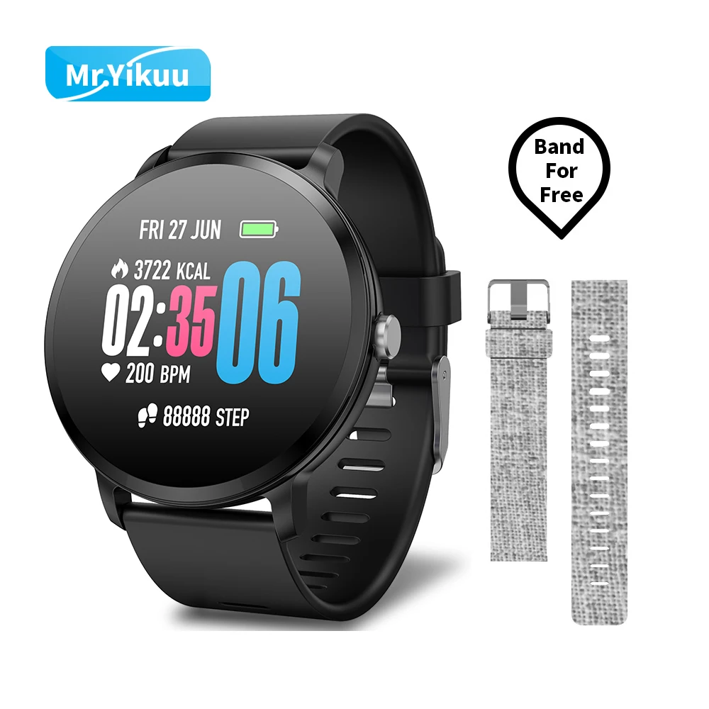 

V11 Smart watch IP67 Activity Fitness tracker Heart rate monitor blood pressure Round Bracelet For IOS Android Phone Bracelet