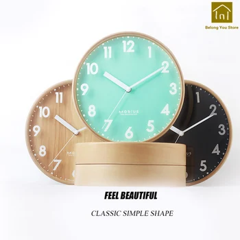 

Small Art Wall Creative Clock Personalized Mute Living Room Wall Clock Home Decor Wooden Relojes Pared Modern Clock WKP028