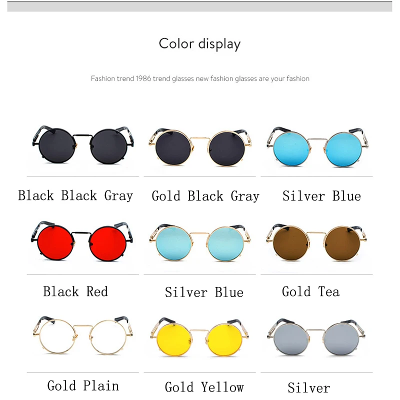 Zilead стимпанк круглые металлические солнцезащитные очки для мужчин и женщин зеркальные солнцезащитные очки Брендовые дизайнерские ретро винтажные UV400 Солнцезащитные очки