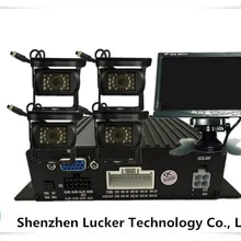 Автомобиля школьный автобус видеонаблюдения Системы BlackBox DVR 7 дюймов монитор пола IP67 Камера 520TVL сейсмостойкая конструкция Avaition разъем