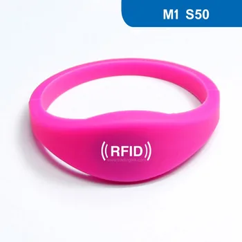 

WB03 Silicone RFID Wristband for Event, NFC Tag Silicone RFID Wristband RFID Bracelet ISO14443A with MF1 S50 Chip Free Shipping