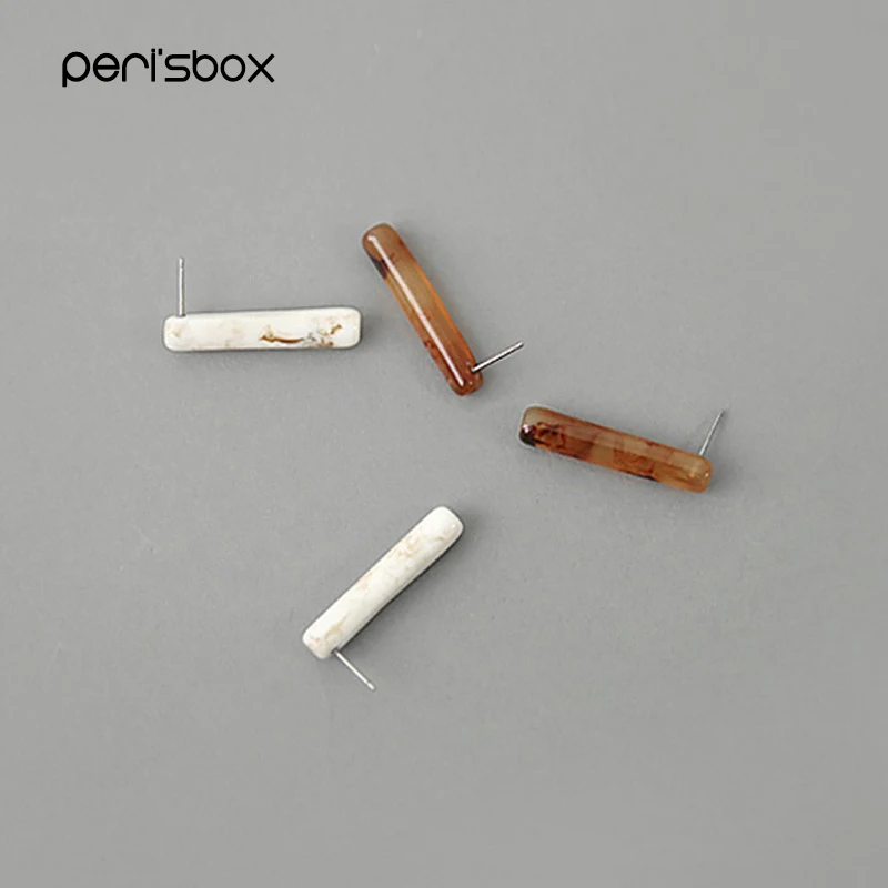 Женские акриловые серьги пусеты Peri'sBox квадратные геометрические из акрила