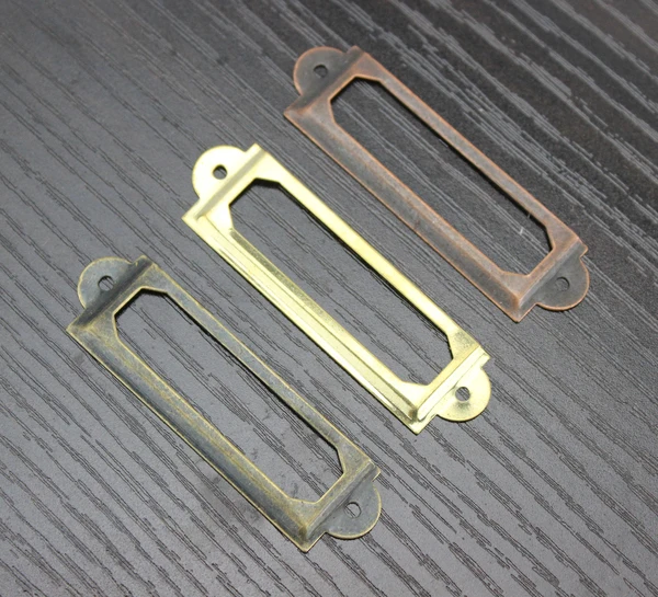 

Wood shelf Talker Antique bronze Iron Label Frame Card Holder scrapbook photo album name card frame 60x17mm sign tag sleeve