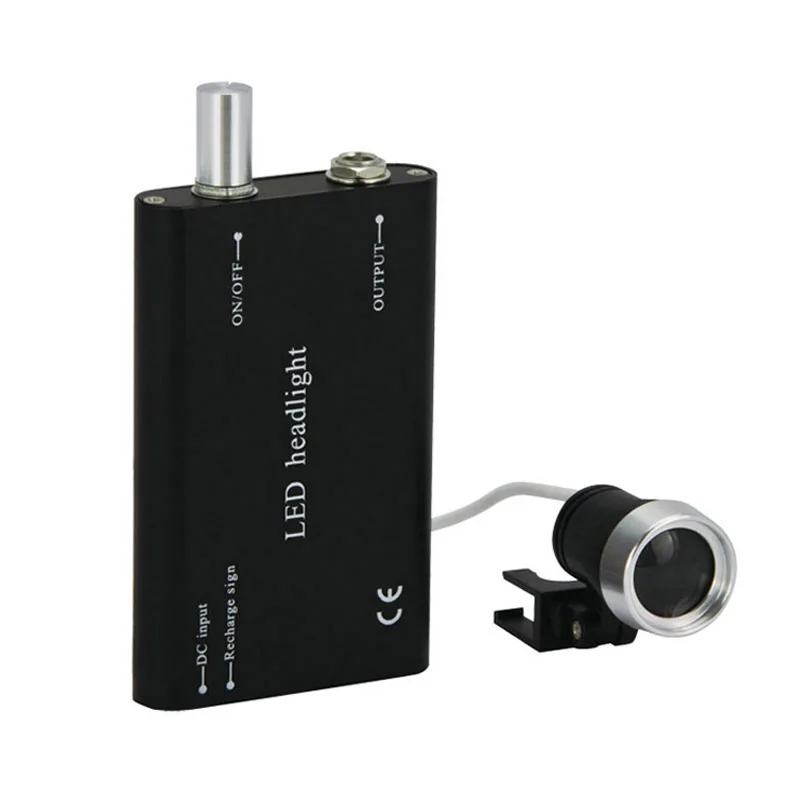  Metal box 2.5 times near sight removable glass surgical operation loupe with led head light dental  - 32575565215