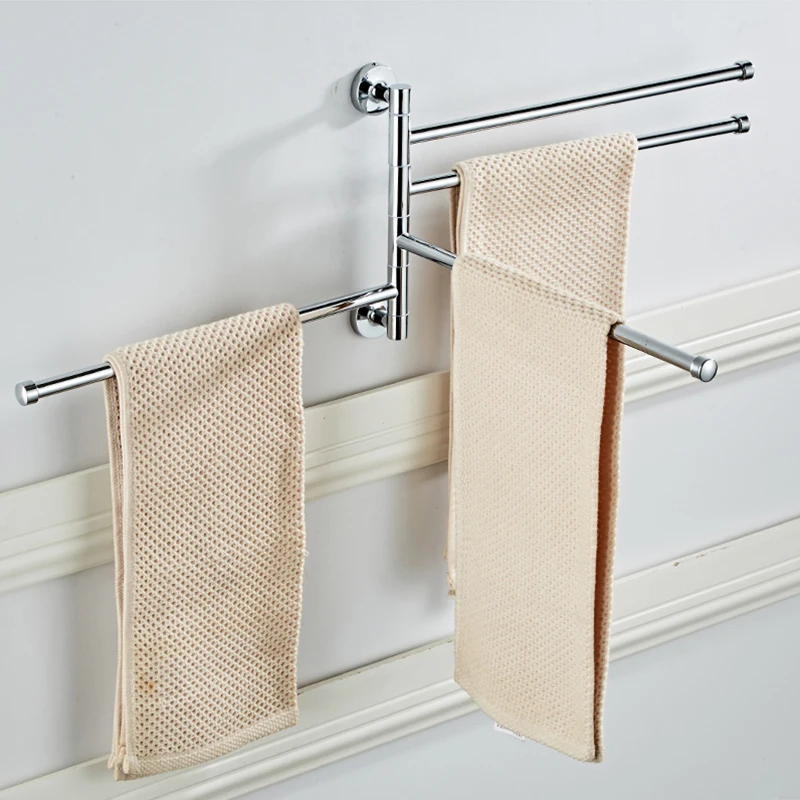 SRJ Bathroom Hardware 304 Stainless Steel Towel Rack Rotating Activity