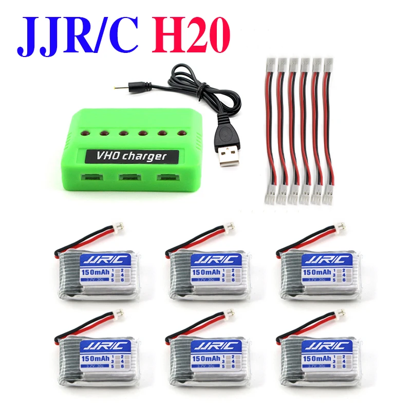 

JJRC H20 H20H RC Quadcopter Spare Parts 3.7V 150mAh30C Battery with charge Set