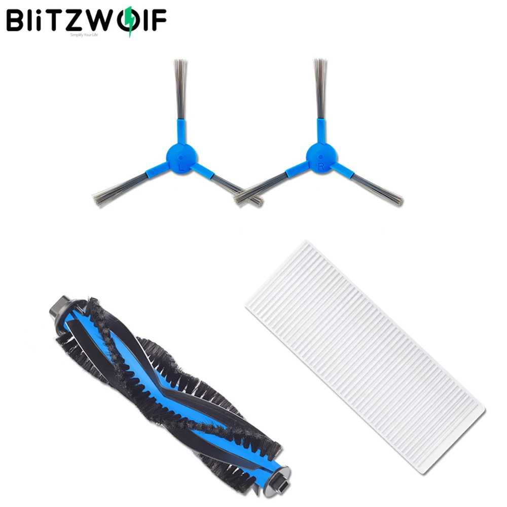

BlitzWolf Vacuum Cleaner Accessories for BW-VC1 Robot Vacuum Cleaner Main Brush+2pcs Side Brush+ HEPA Filter Smart Home Parts