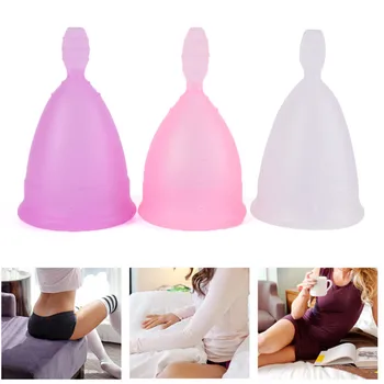 

Feminine hygiene vagin Reusable Menstrual cup medical grade silicone/lady period cup/alternative tampons sanitary pads