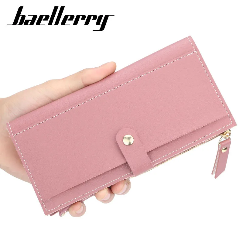 

Bllerry Hot Selling WOMEN'S Wallet Simple Fashion Multi Card Bit Card Holder Three Fold Buckle Long Wallet