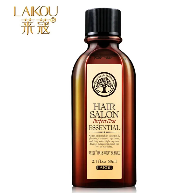 LAIKOU 60 мл Monaco Pure Argan Oil Уход за волосами и кожей головы Увлажняющий Уход За Волосами Эфирные масла увеличение блеска ремонт волос