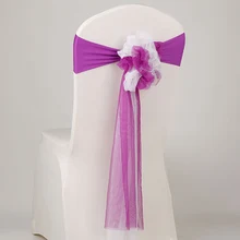 Новейший стул Sashes18* 50 см Свадебный декор накидка из органзы для вечерние мероприятия Рождество банкет отель церемония свадебный декоративный стул бант