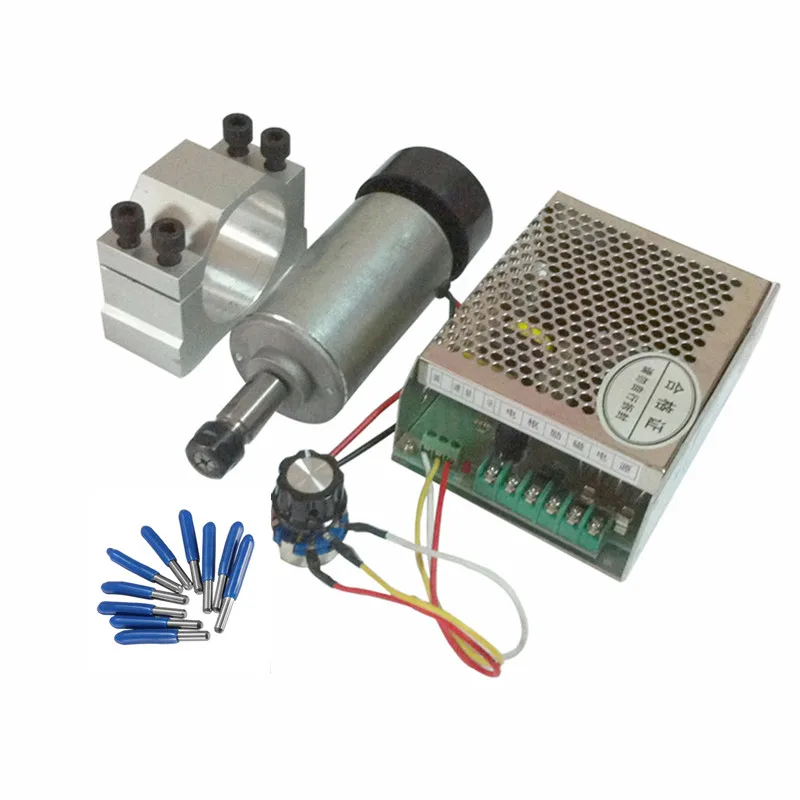 ER11 collet 300W DC Spindle CNC engraving machine wood Router kits 52MM Clamp Stepper Motor Driver Power Supply milling tools ER11 collet 300W DC Spindle CNC engraving machine wood Router kits 52MM Clamp Stepper Motor Driver Power Supply milling tools