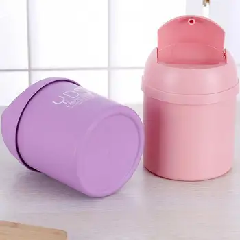 

Mini Desktop Trash Can Plastic Table Dustbin Sundries Barrel Storage Tank Garbage Dust Case Holder Ash Bin DAG-ship