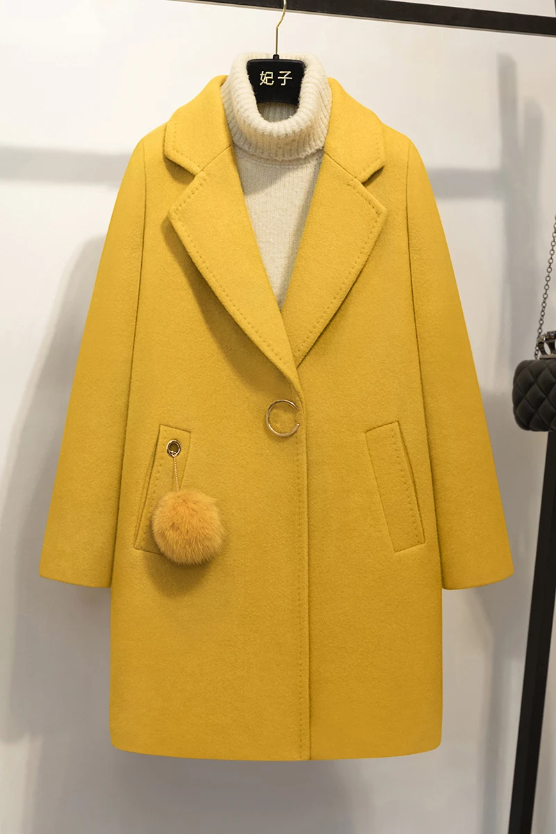 Yellow wool jacket Outlet