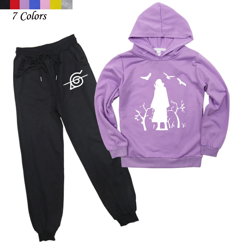 

Kids Tracksuit Boys Girls Casual Clothes Set Anime NARUTO Thin Sport Suit For Children Teens Long Sleeve Cotton Sweatshirt Pants