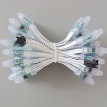 500 шт. DC12V/DC5V 12 мм WS2811 Светодиодный пиксельный модуль черный/зеленый/белый/RWB провода гирлянды Рождество светодиодный пиксельный перфоратор буквы алфавита