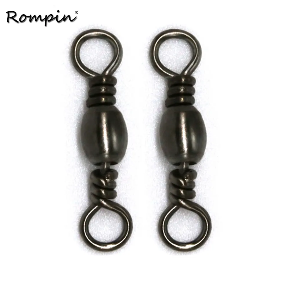 

Rompin 50pcs/lot Barrel Swivel Sea Fishing Tackle Hook Connector Fishing Snap Lure Accessories