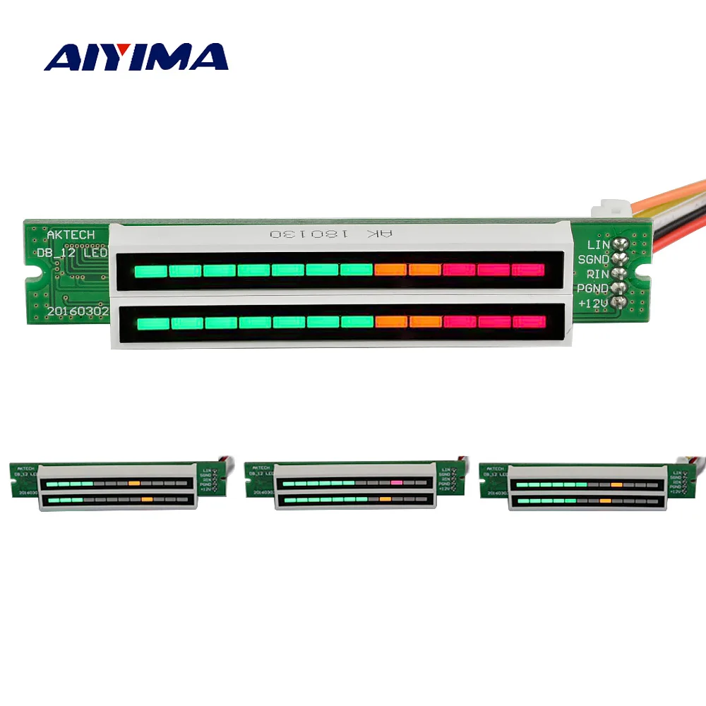 

Aiyima Music Audio Spectrum Indicator Stereo Mini Dual 12 Level Indicator VU Meter With AGC DB Mode For Amplifier DIY