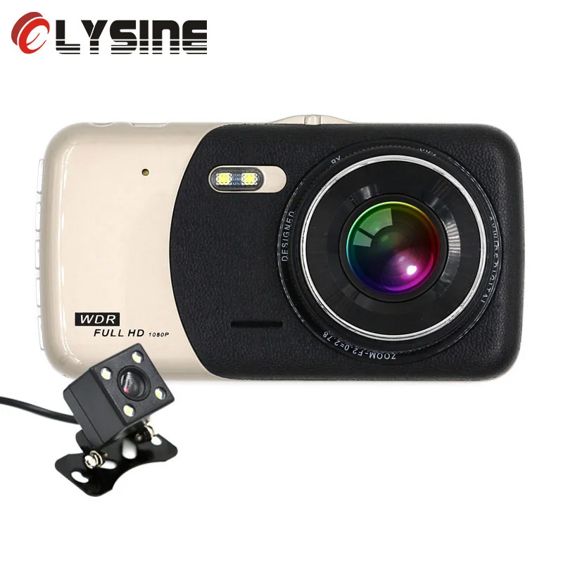 

Olysine 4.0 inches Car DVR Camera V600 Dash Cam Auto Video Recorder With Two Cameras Registrator Metal Shell Dual Lens Dashcam
