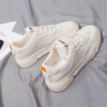 

Lightweight ins Running Shoes For Women Breathable pu white Women Sport Shoes Lace-up Woman Sneakers Zapatillas Mujer Deportiva