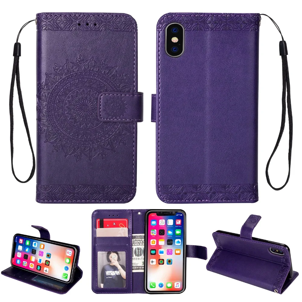 

Luxury Leather Flip Stand Case for iPhone 6s 7 8 Plus XS Max XR Wallet Card Holder Cover for Samsung Galaxy S9 S8 Plus Note 9 8