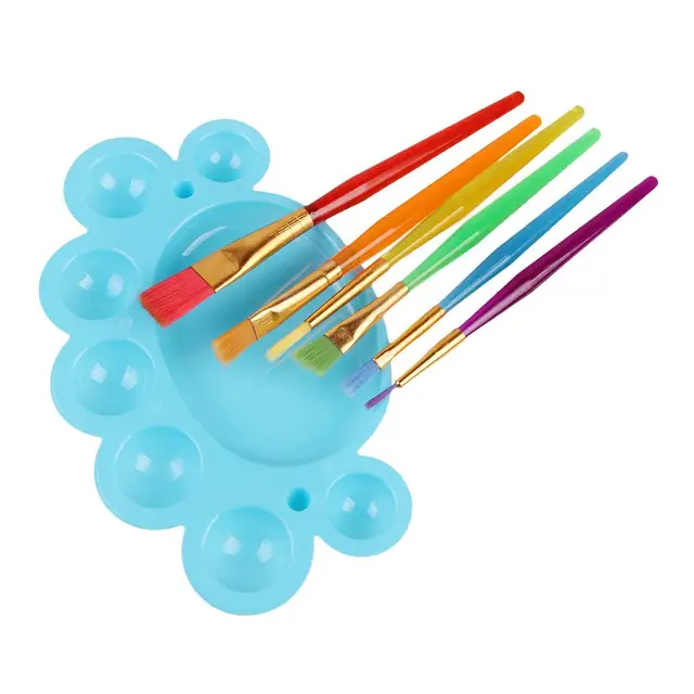 6 PCS/lot Washable Child Kids Handle Paint Brush Set for Children