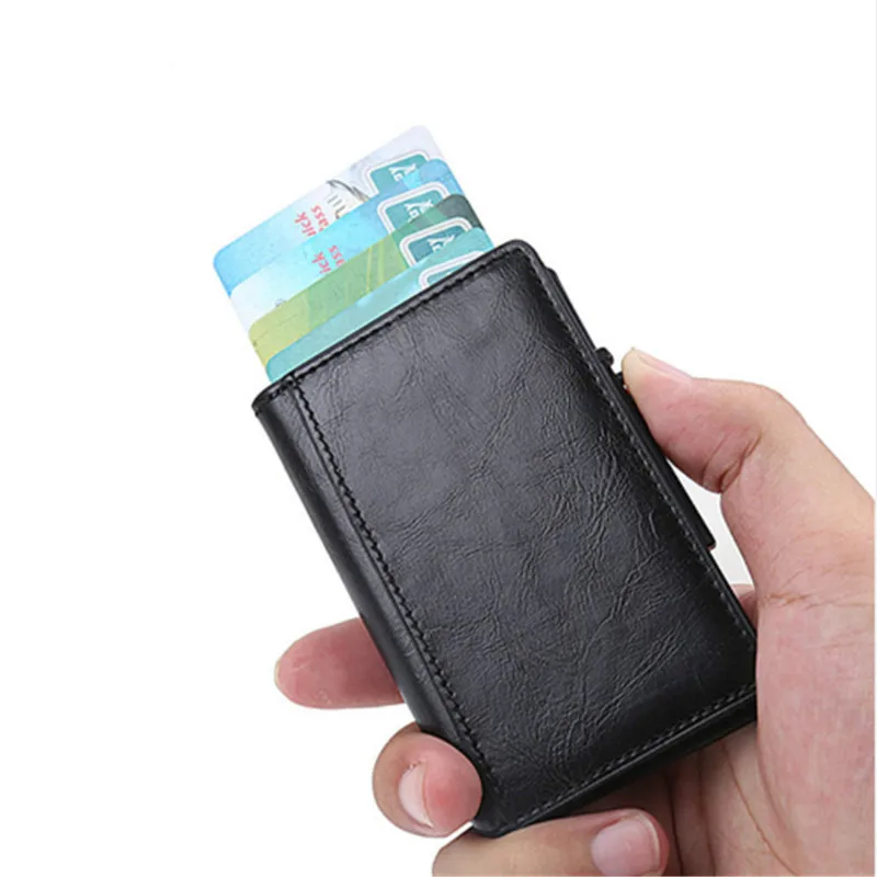 Держатель для Карт RFID модный мужской и женский кошелек карт металлический корпус