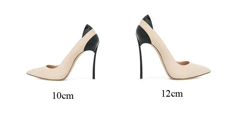 Пикантные женские туфли-лодочки высокого качества; сезон осень Свадебные Вечерние туфли на высоком каблуке 10 см или 12 см Размеры 33-43