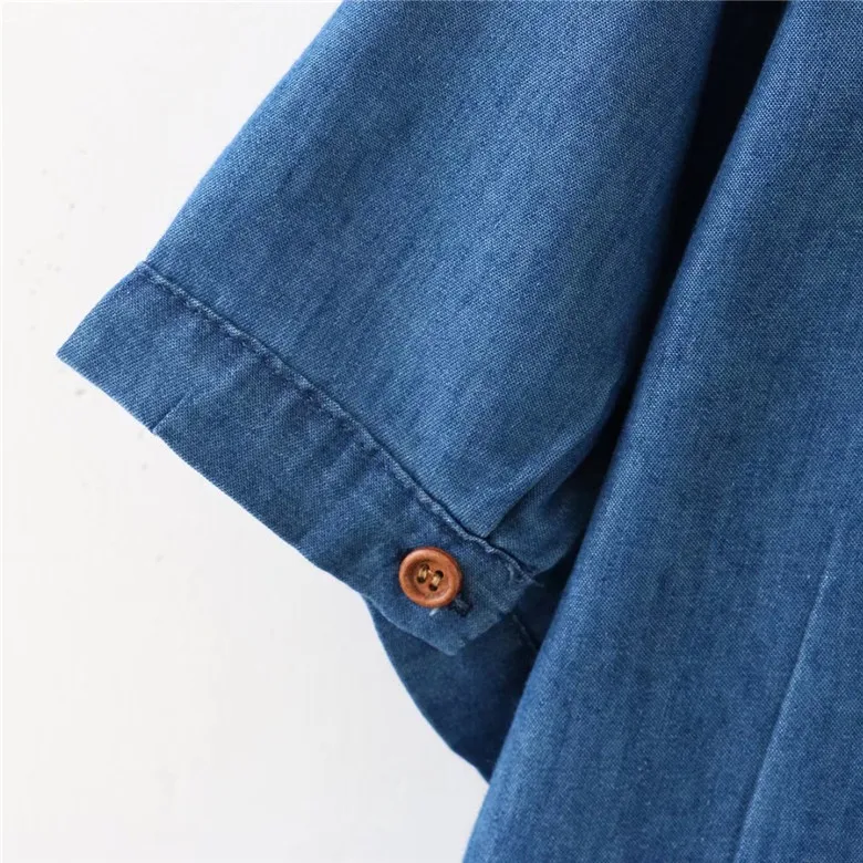 2018 Summer women Dress Plus Size 4XL High Quality Pockets Casual Jeans Dress For Women Vintage Denim Dresses