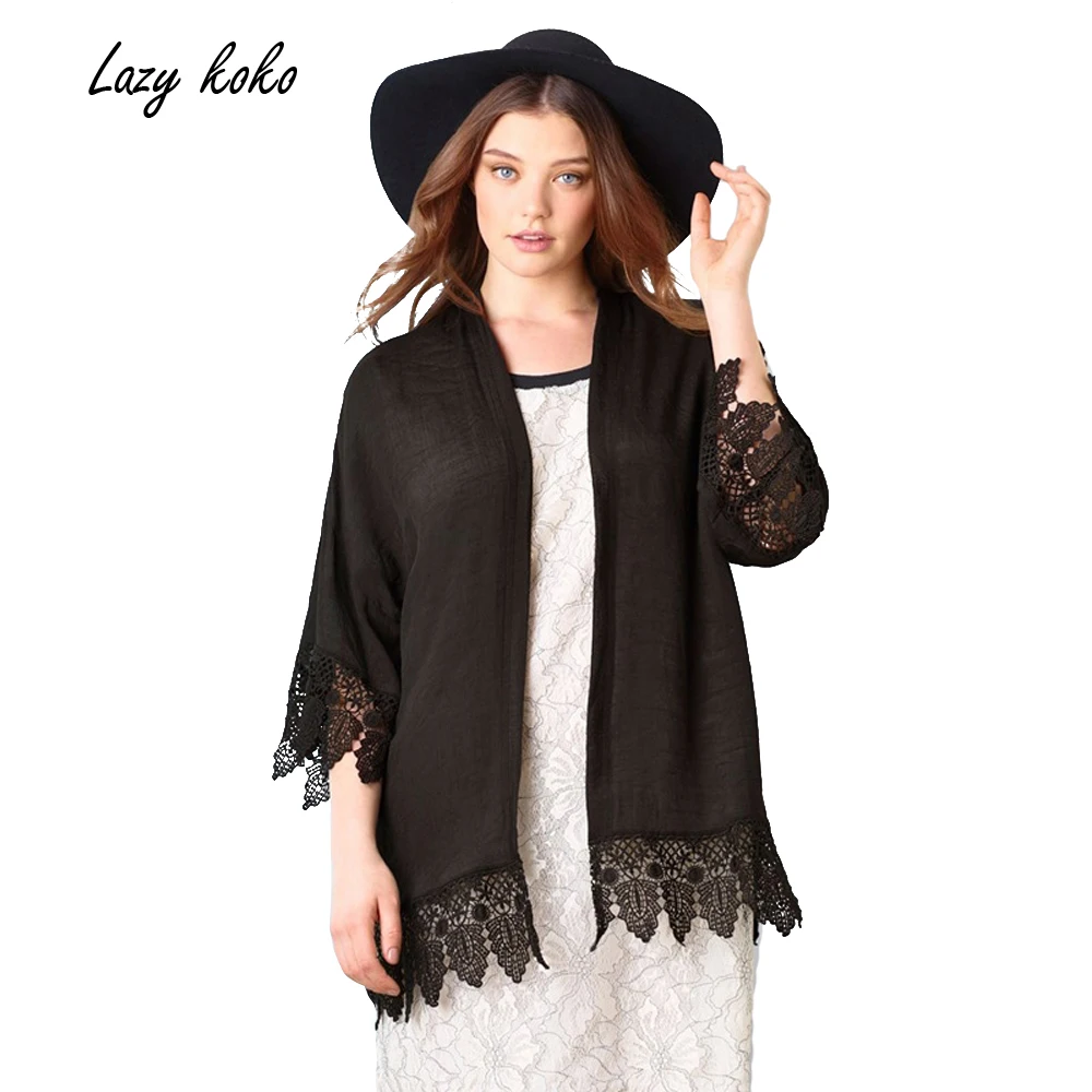 Lazy KoKo 2017 Plus Size New Fashion font b Women b font Colthing Solid Black Casual