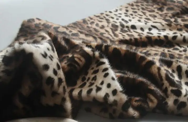 Moda leopardo largo pelo animal algodón felpa lana tela para abrigos textiles hechos a mano parches Jacquard grueso lentejuelas tela A347 - 5
