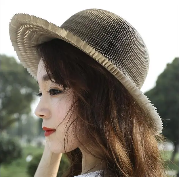 Thicker Fashion summer hats Magic Vase Paper Hats Handmade Folding Hat for Party Decorations