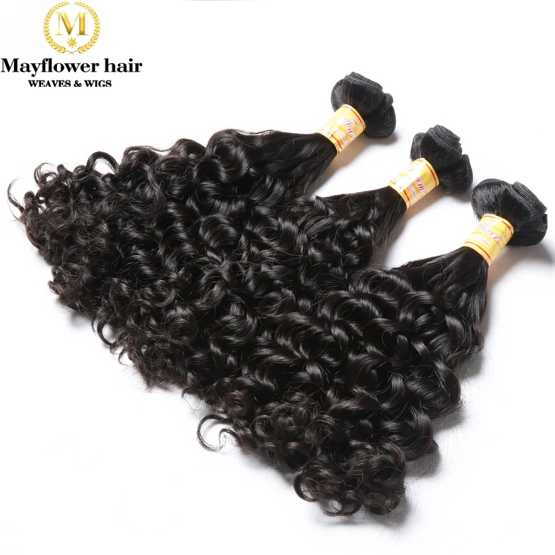 

Mayflower Double drawn Funmi Hair Amazing curl 8-18" mixed length 1/2/3/4 bundles Remy hair weft No short hair Natural black