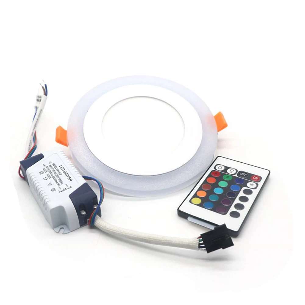 Rgb LED светильник 5 Вт 9 16 круглая квадратная Встраиваемая лампа переменного тока 85