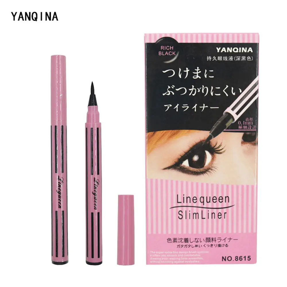 YANQINA Rich Black Liquid Eyeliner Pen Long Lasting Waterproof Makeup |