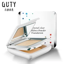 QUTY Crystal-clear Radiance Powder Cream Foundation Smooth Brighten Concealer Moisture Natural Makeup Naked Highlighter Base