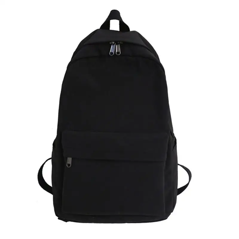 Женский рюкзак, одноцветная женская сумка через плечо, модная школьная сумка для девочек-подростков, детские рюкзаки, дорожная сумка - Цвет: Black