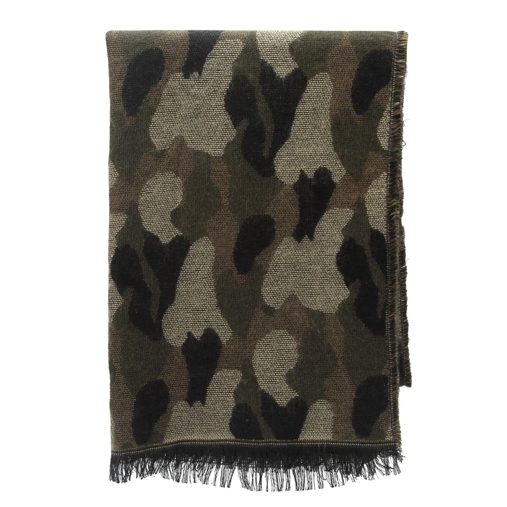 Winfox фирменный зимний модный армейский зеленый Камуфляжный шарф камуфляжная шаль пашмины Foulard Femme женская