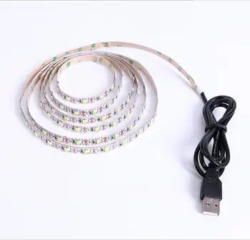 

Non- Waterproof Tape USB LED Strip light 5050 SMD 1m DC 5V TV Background Lighting Decorative Lamp