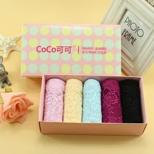 5 шт./партия, Новое поступление, женские кружевные трусики, женские полупрозрачные кружевные соблазнительные женские трусики, нижнее белье, Летние удобные трусы, подарочная коробка