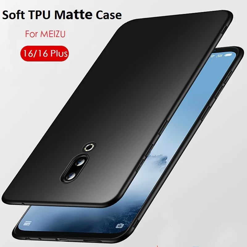 Мягкий чехол для Meizu 16 M15 плюс Luxury Anti-осень ультра тонкий матовый 16th Pro 7 плотная
