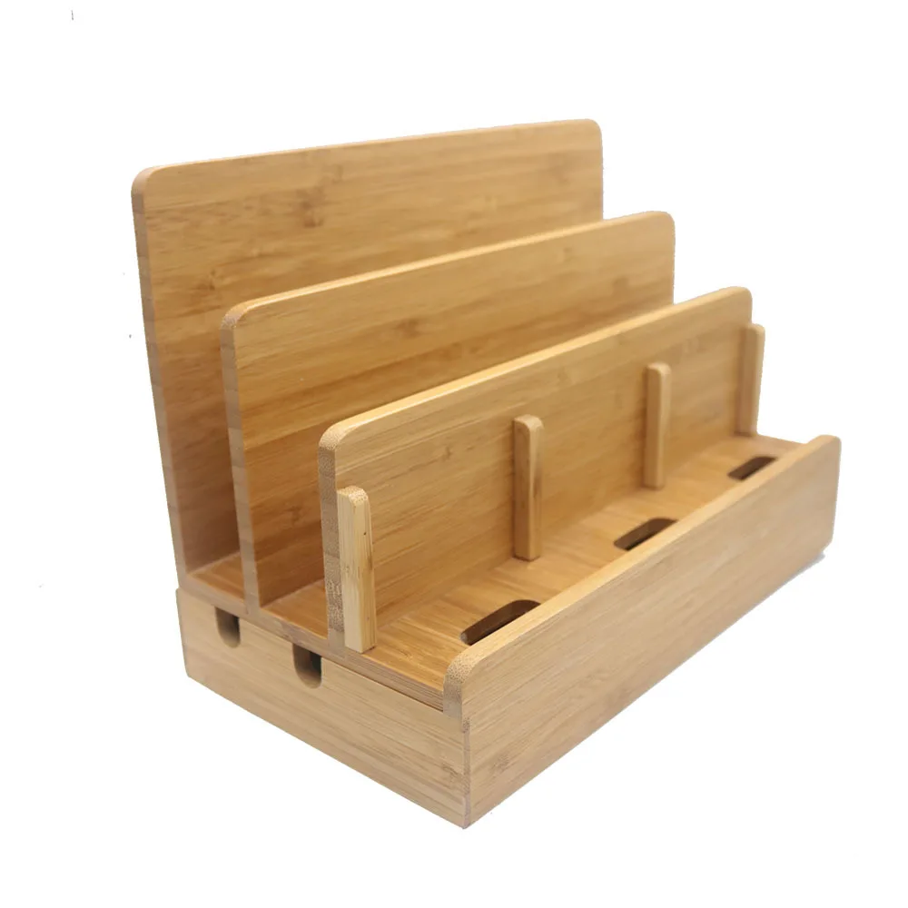 

Multi Device Charging For Laptops,Tablets,Phones-Strong Build,Eco-Friendly Bamboo Station Desktop Phone Mount Holder