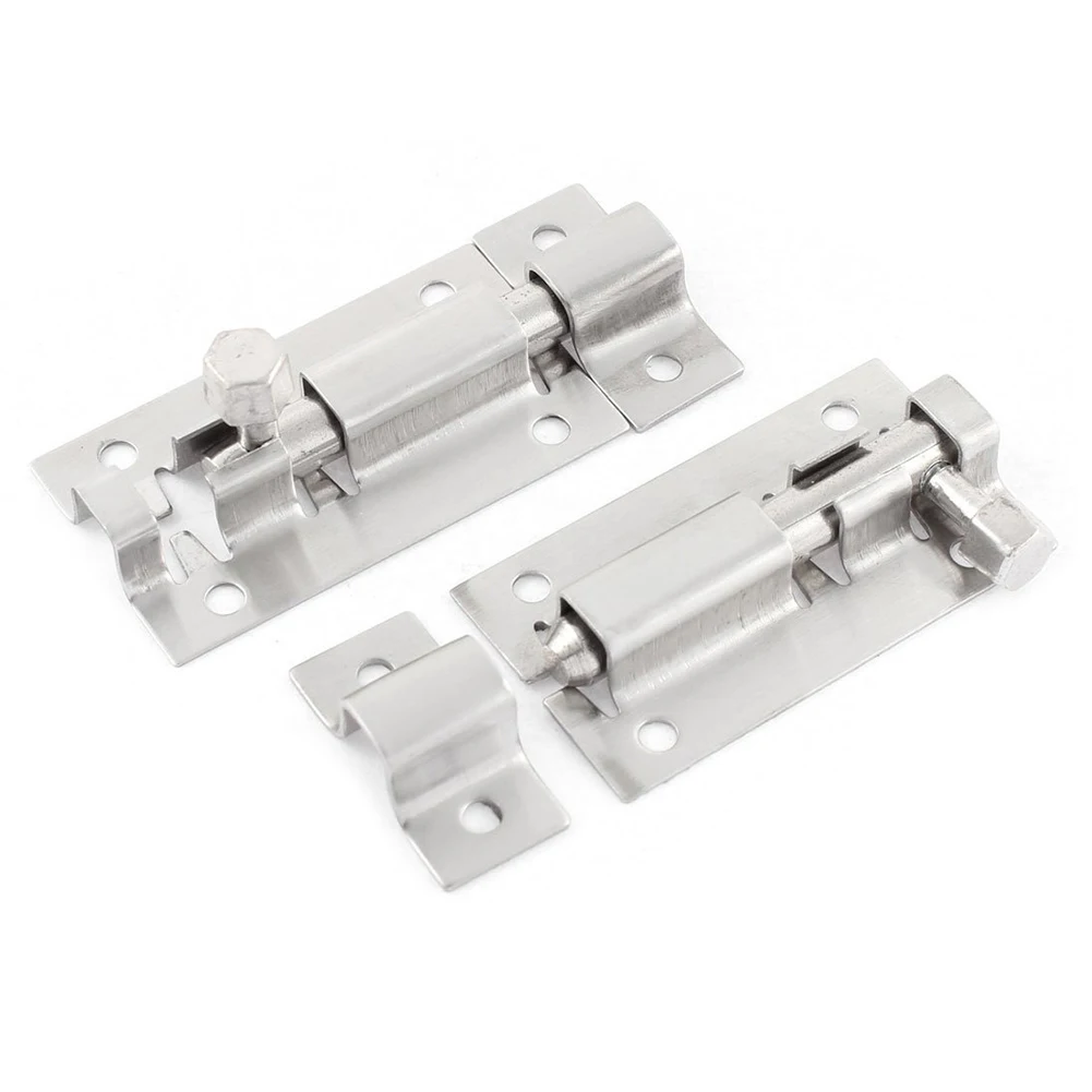 

2 pcs of MOOL 2 Set Stainless Steel Latch Sliding Door Window Barrel Bolt Hardware 2 inch