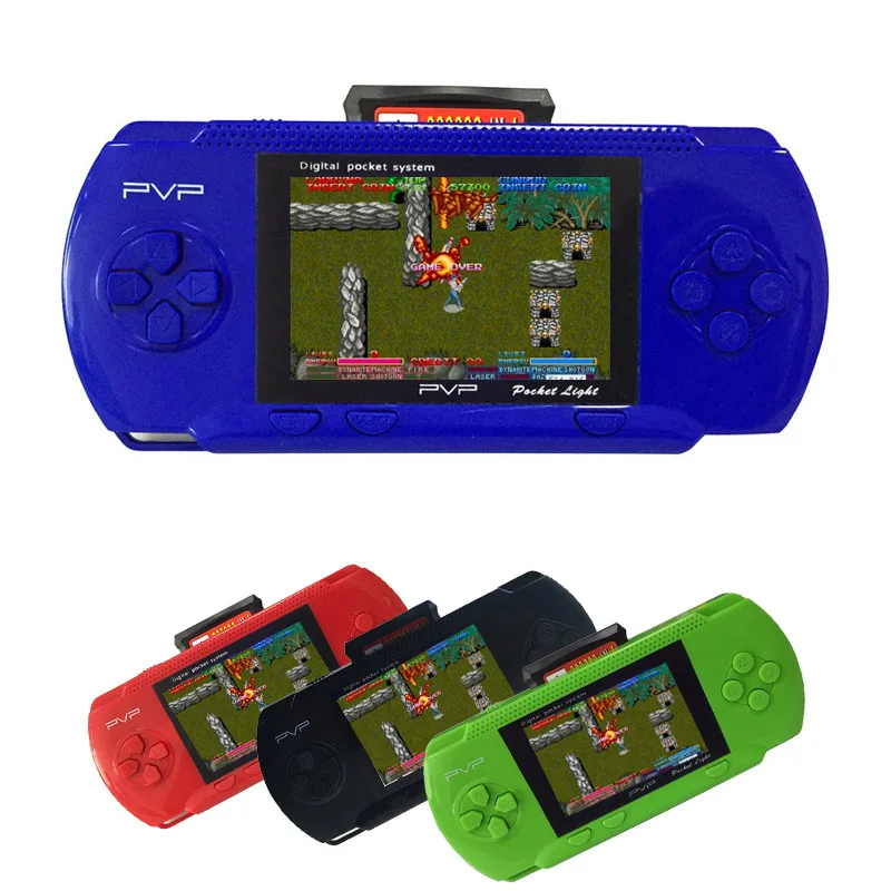 

2.8 Inch LCD Display Portable PVP 3000 Handheld Game Player Built Game Card Hand Held Video Game Console Black