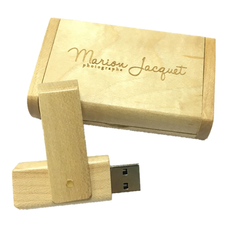 Artworks деревянный USB 2,0 Версия флэш-накопитель Encord логотип на заказ. Для свадебной фотографии