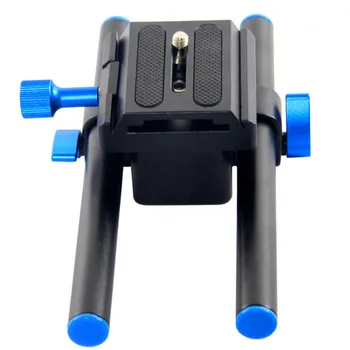 

Aluminum alloy Dual 15mm Rail Rod Camera track slider Baseplate & 1/4" Screw Quick Release Plate for Sony Nikon Canon SLR DSLR